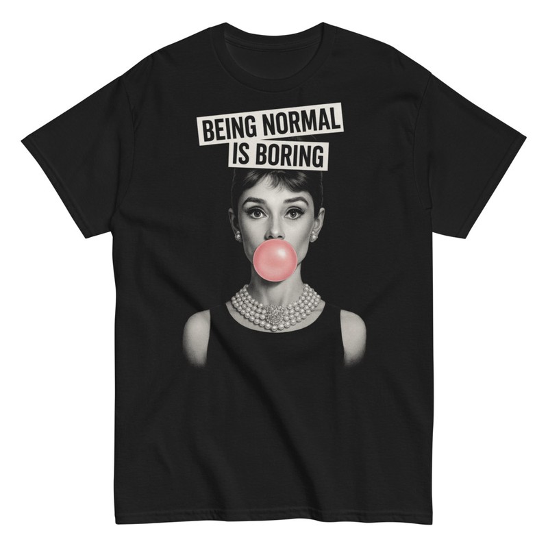 T-shirts: Audrey Hepburn Bubble Gum Vintage