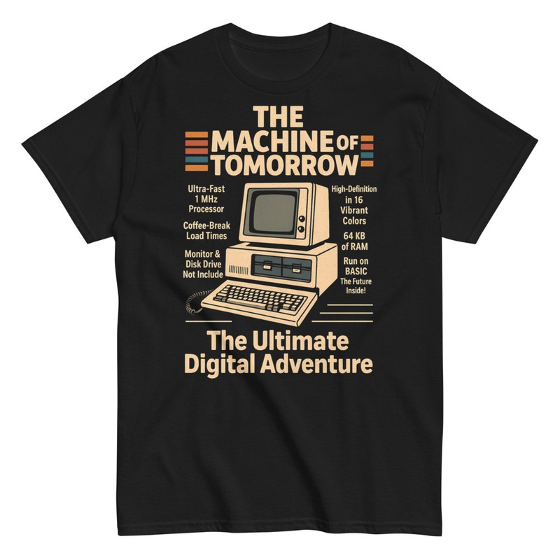 T-shirts: Retro Computer The Machine of Tomorrow
