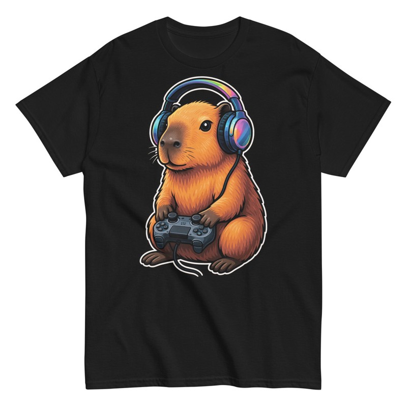 T-shirts: Funny Capybara Gamer