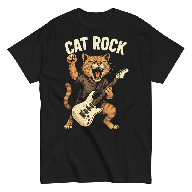 T-shirts: Funny Rock Cat