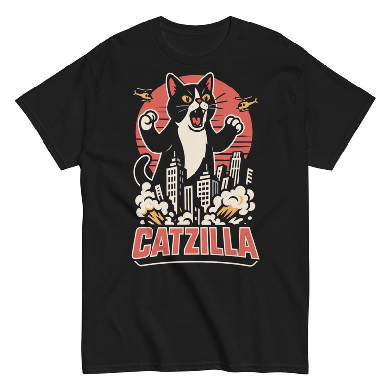 T-shirts: Funny Catzilla Geek