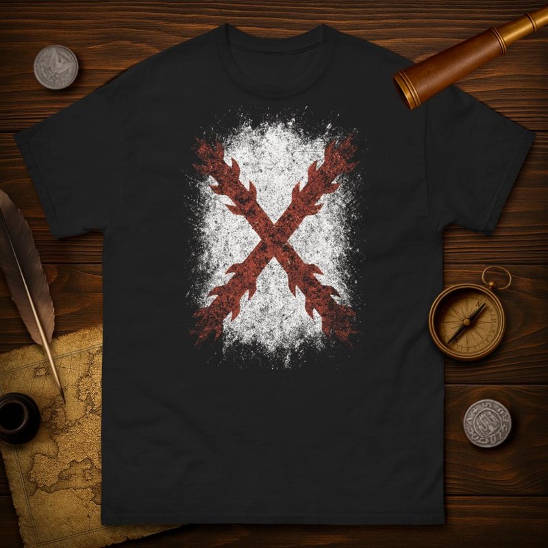 T-shirts: Burgundy Cross Spanish Tercios Vintage