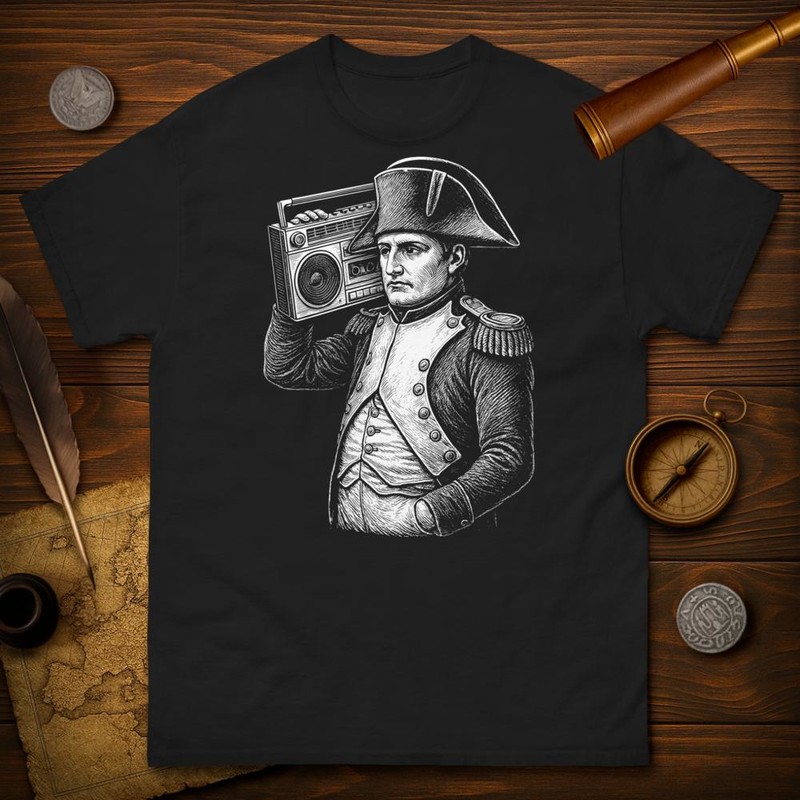 T-shirts: Funny Napoleon with Boombox