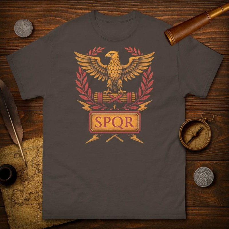 T-shirts: Rome Eagle Emblem SPQR
