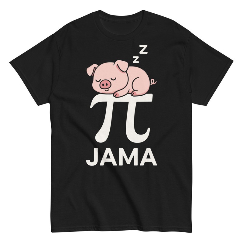 T-shirts: Pig Sleeping on Pi Symbol