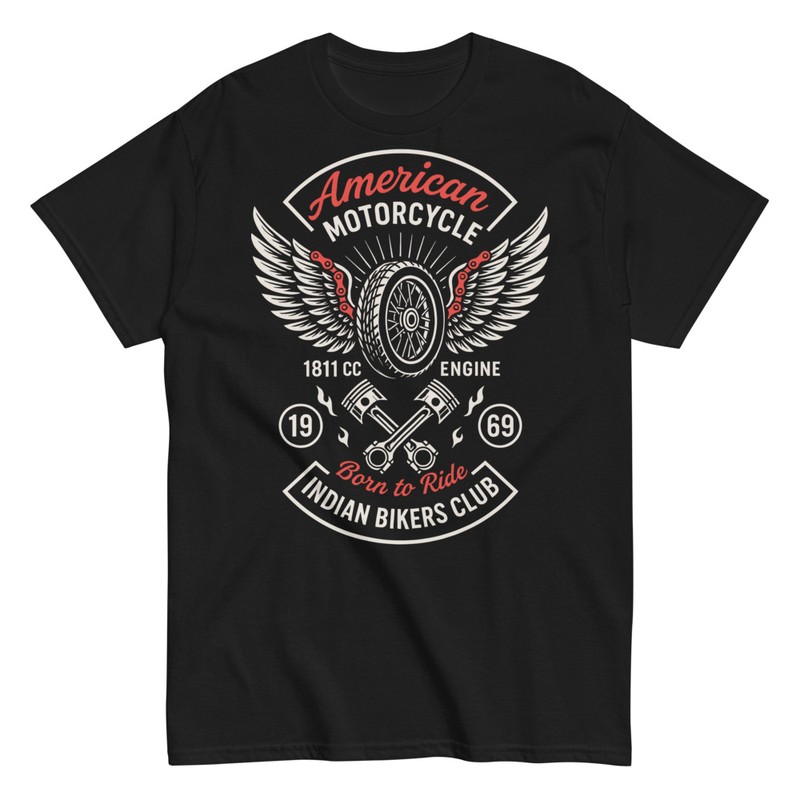 T-shirts: Vintage Motorcycle Club American Design