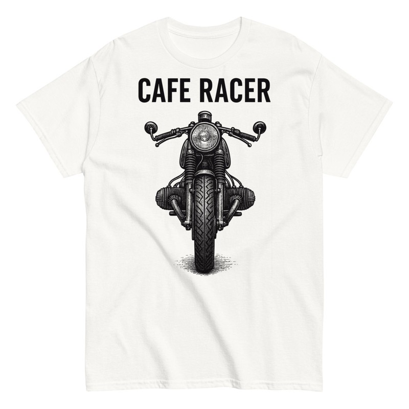 T-shirts: Cafe Racer Motorcyclist