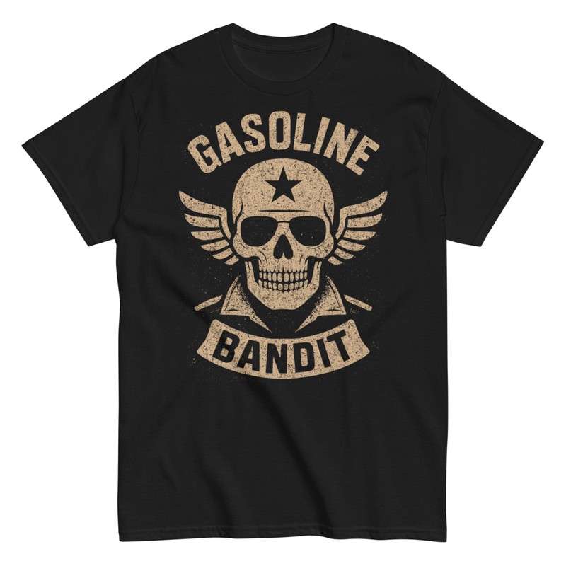 T-shirts: Skull Gasoline Bandit