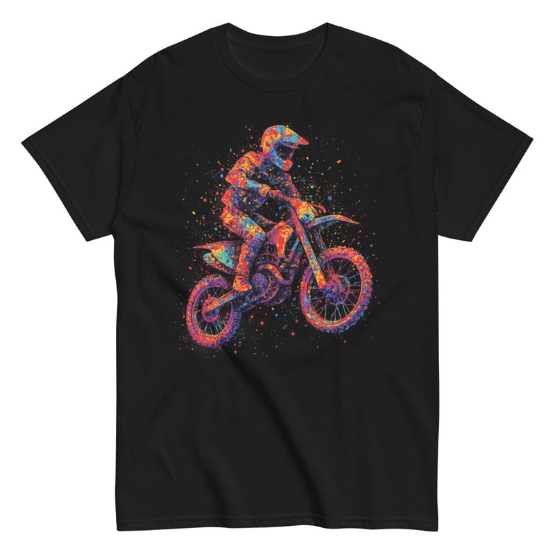 T-shirts: Colorful Motocross