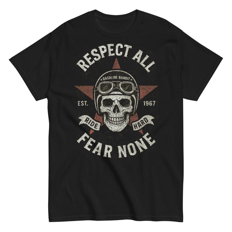 T-shirts: Respect All Fear None Vintage