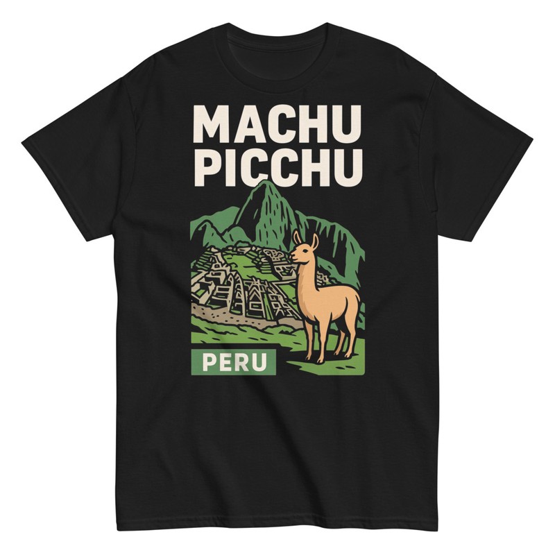 T-shirts: Machu Picchu Peru Illustration