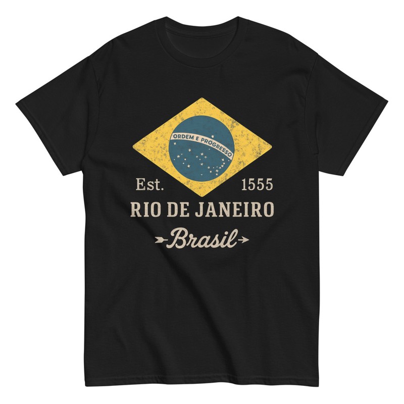 T-shirts: Brazil Flag Vintage