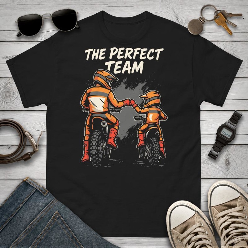 T-shirts: Father and Son Motocross Team