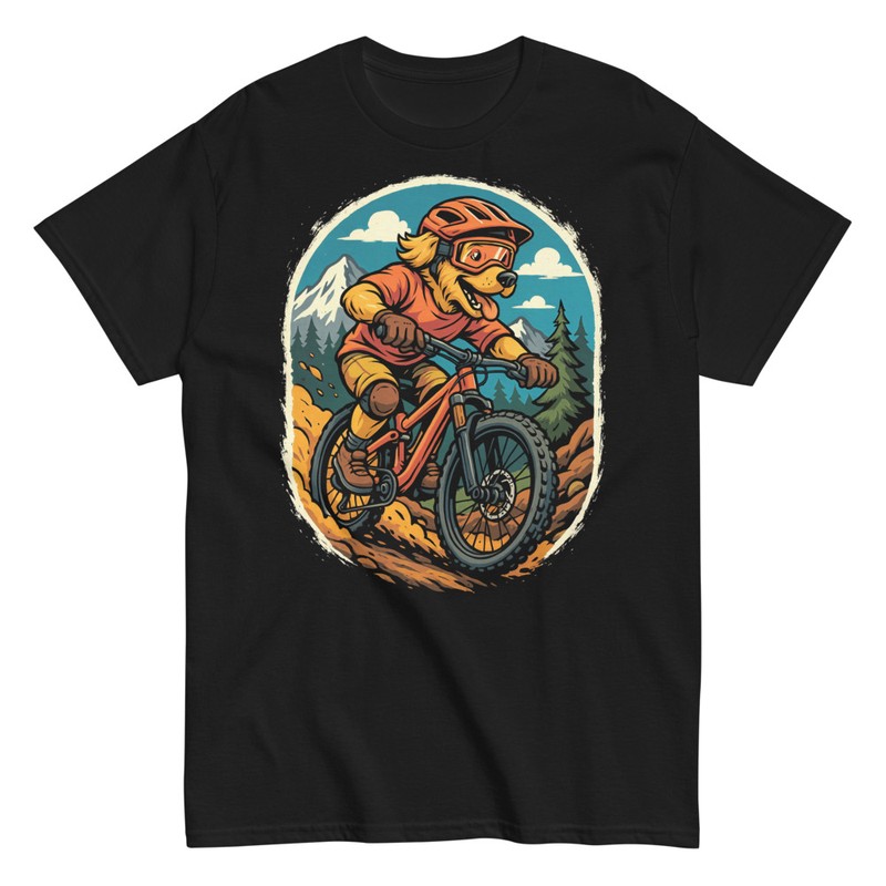 T-shirts: Dog Cyclist Adventure