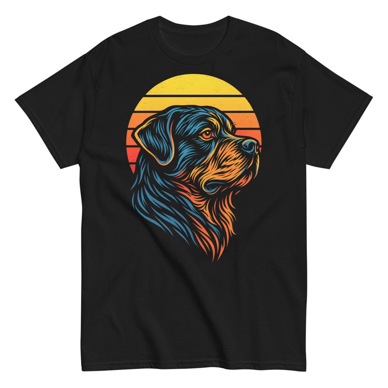 T-shirts: Rottweiler Dog Sunset