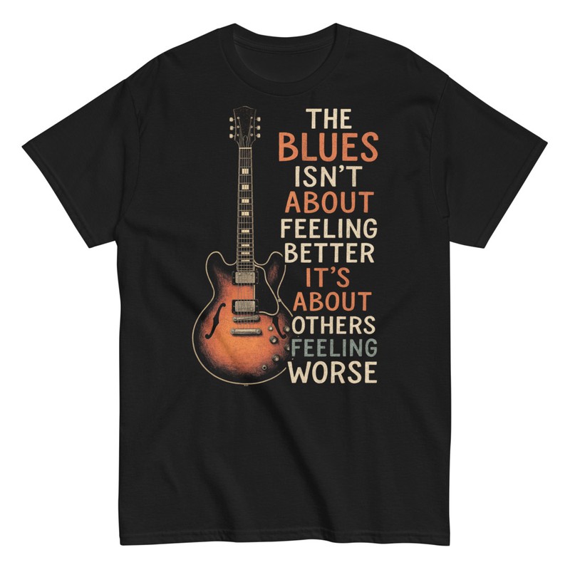 T-shirts: Guitar and Blues Message