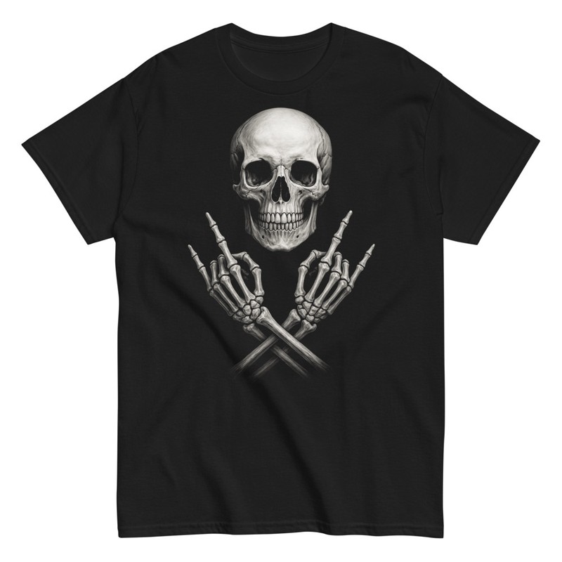 T-shirts: Skull With Crossed Hands