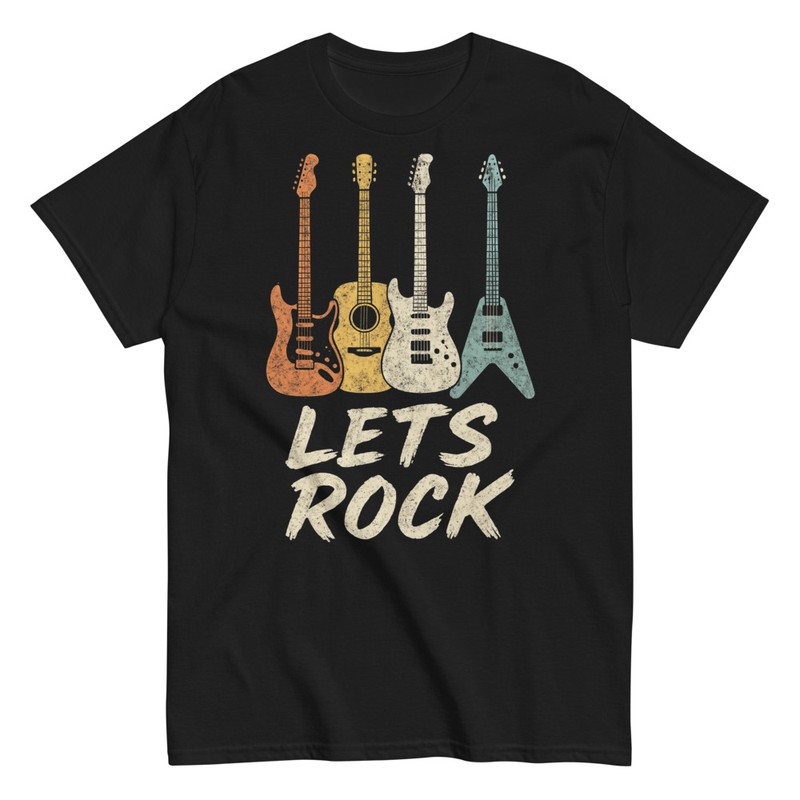 T-shirts: Guitars Let's Rock