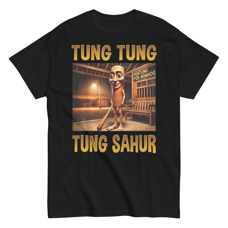 T-shirts: Tung Tung Sahur Bat Night Meme