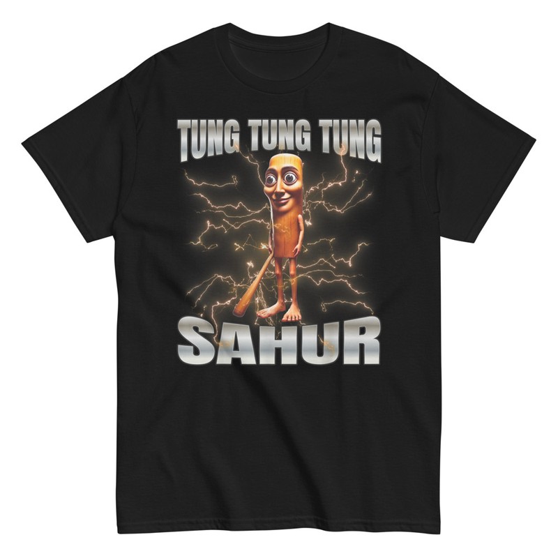 T-shirts: Tung Tung Sahur Lightning Meme