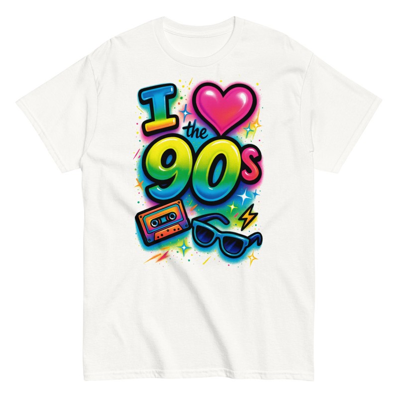 T-shirts: I Love 90s Graffiti