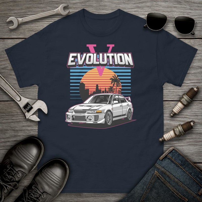 T-shirts: Sport Car Evolution V Drift Retro