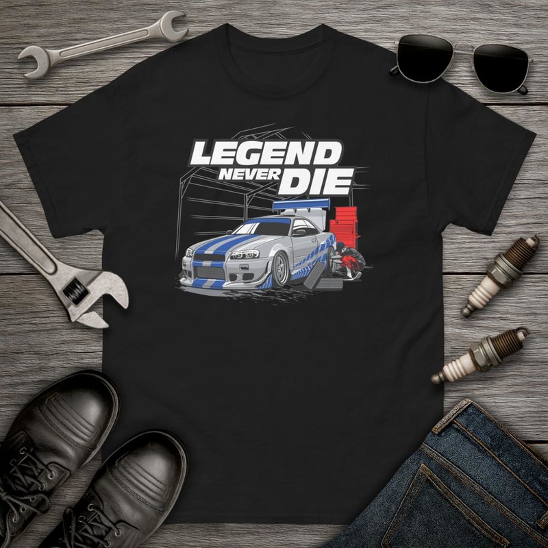 T-shirts: Legend Never Die Skyline Fast and Furious