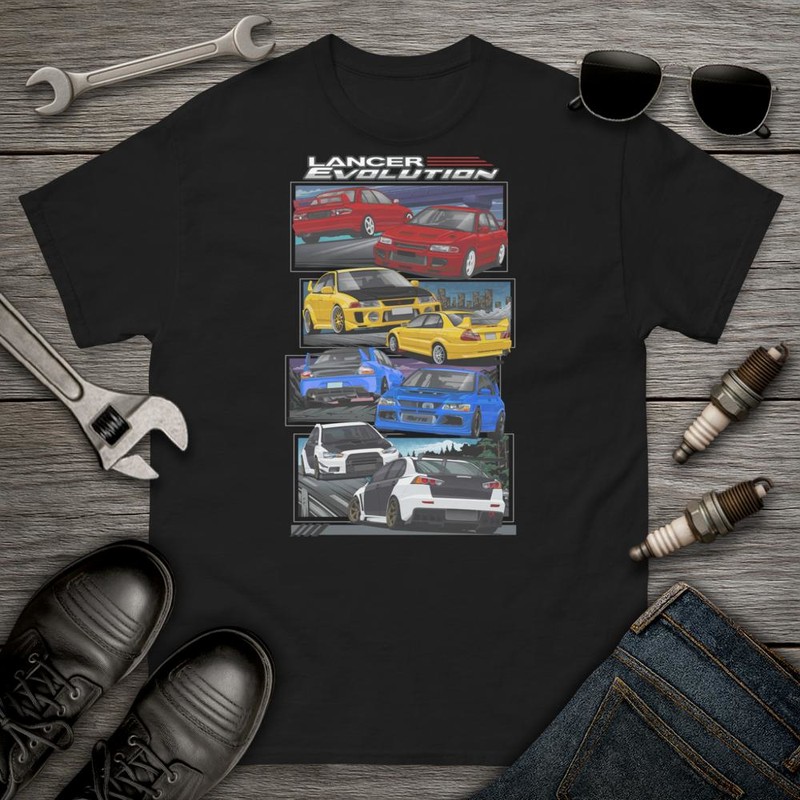 T-shirts: Lancer Evolution Collage