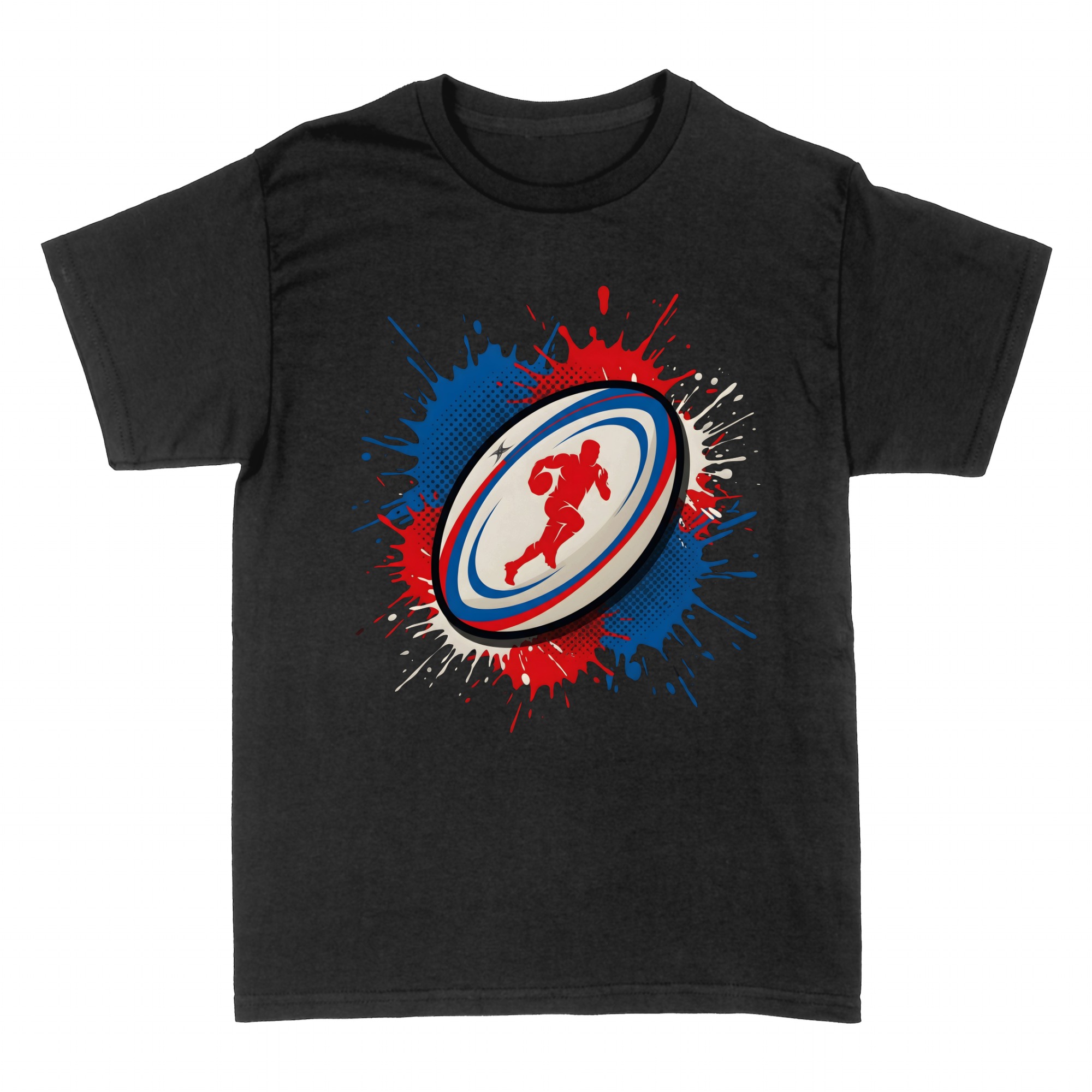 T-shirts: Passion Rugby Design Artistique Tricolore