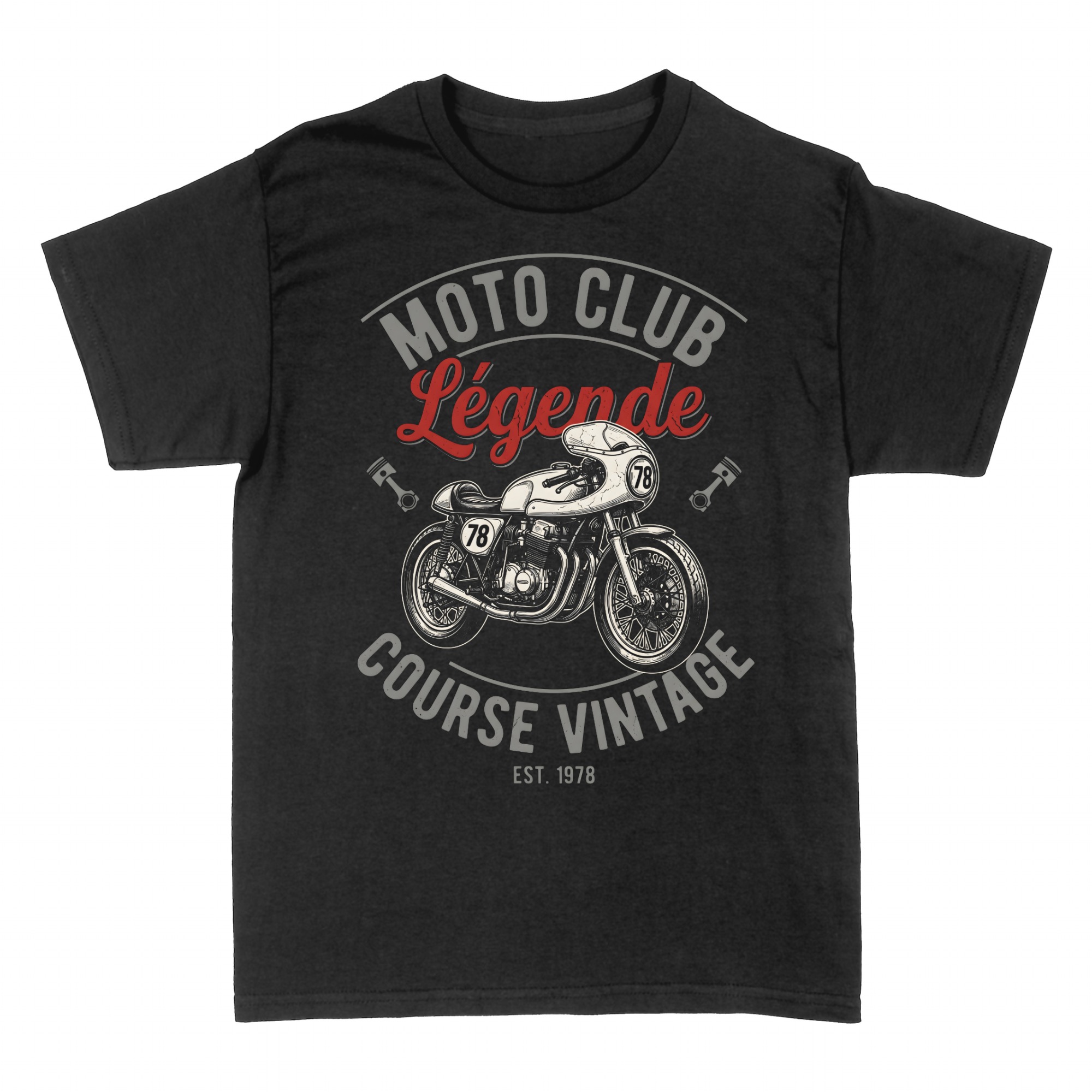 T-shirts: Motard L&eacute;gende Vintage Motorcycle