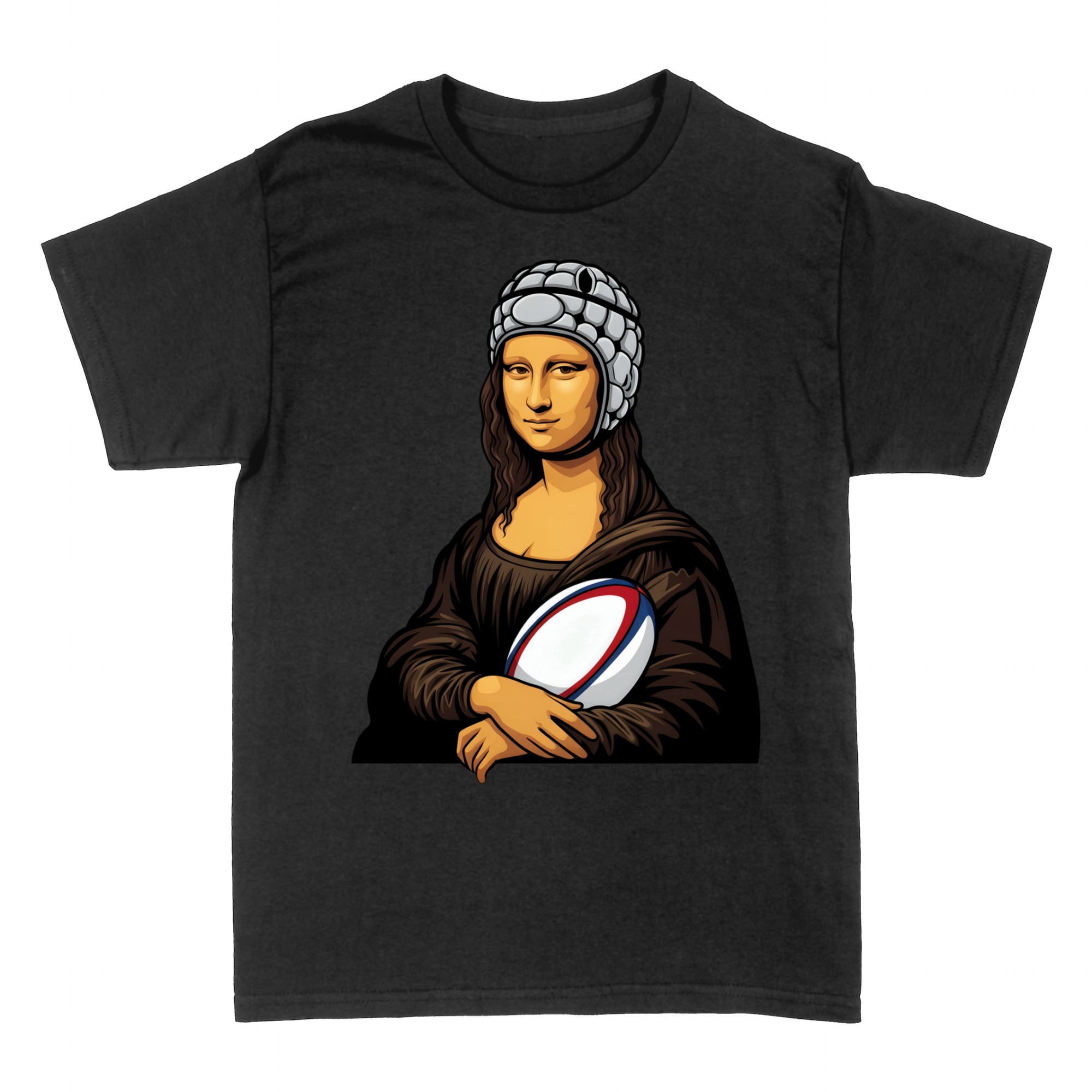 T-shirts: Mona Lisa Rugby Player Funny Art