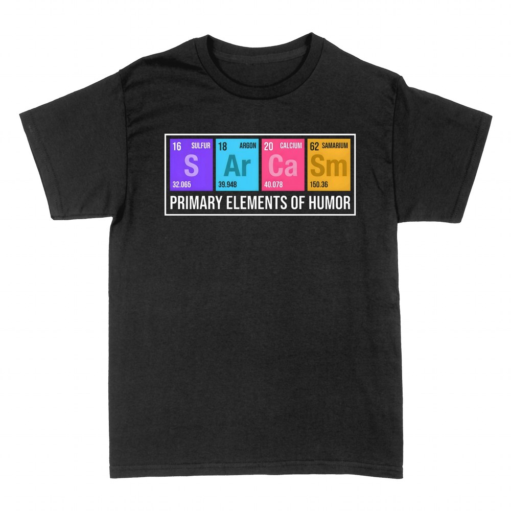 T-shirts: Chemical elements of sarcasm