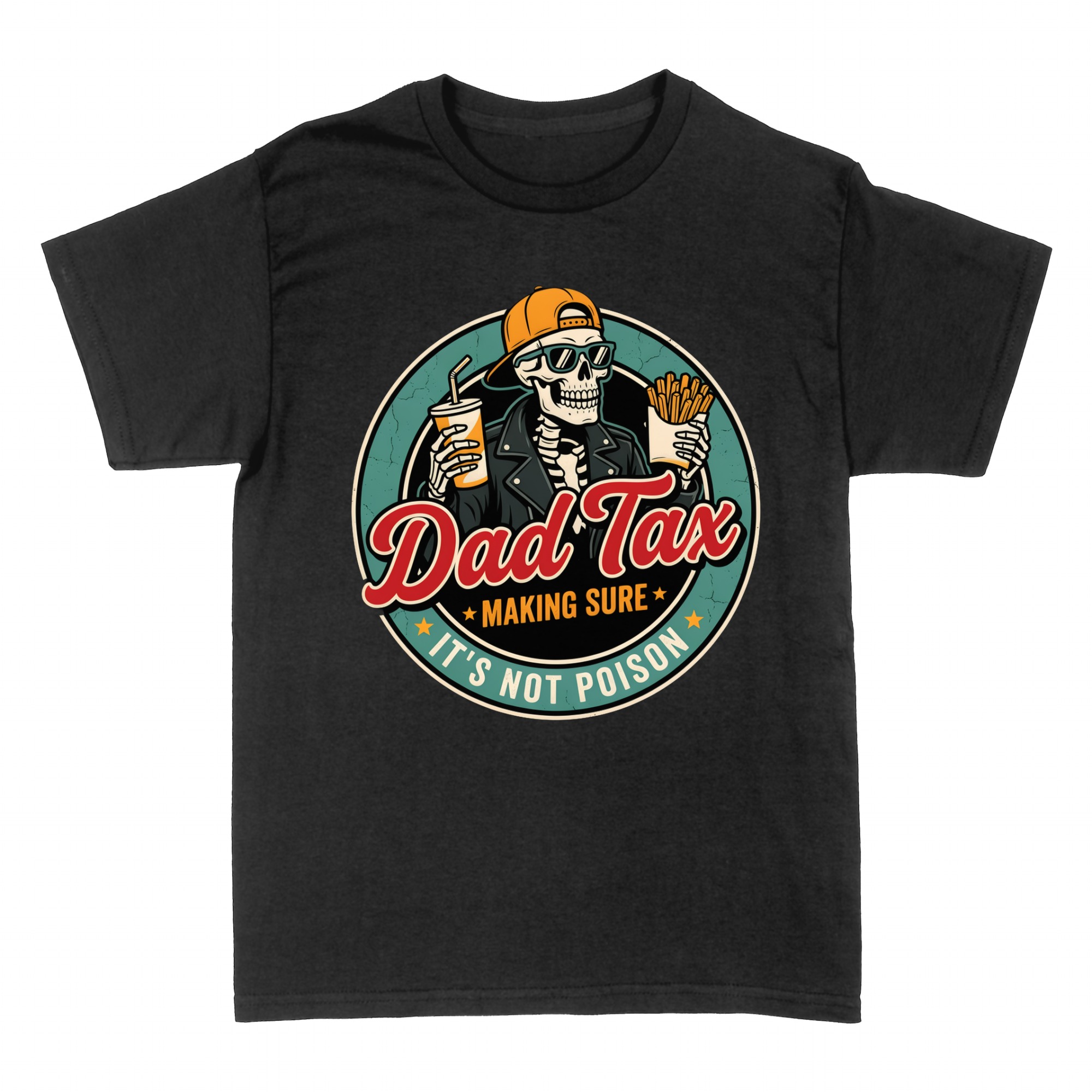 T-shirts: Funny Dad Tax Retro Skeleton Vintage Graphic