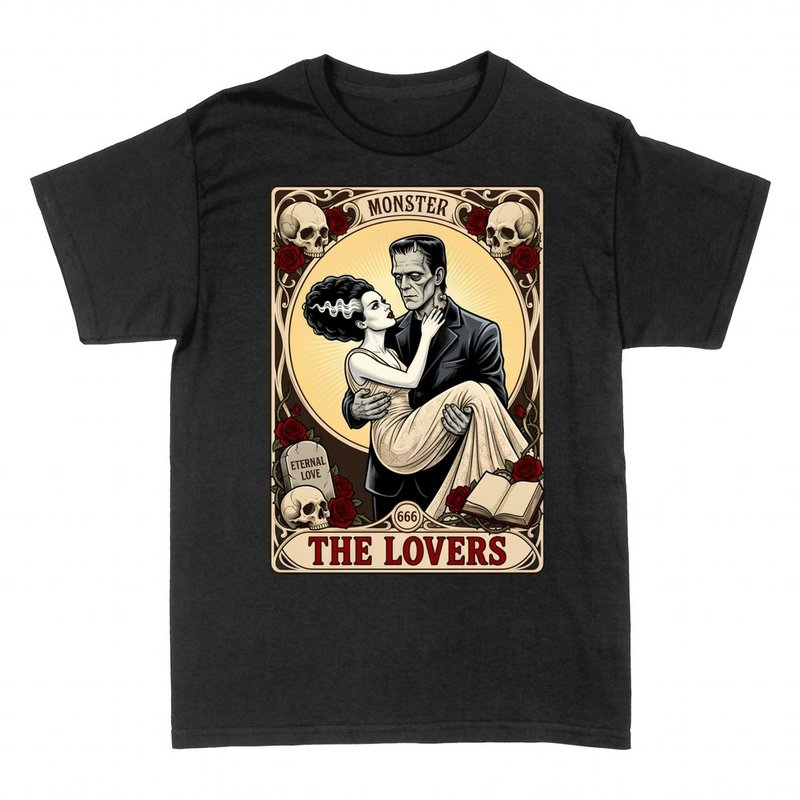 T-shirts: Gothic Tarot The Lovers Monster Couple
