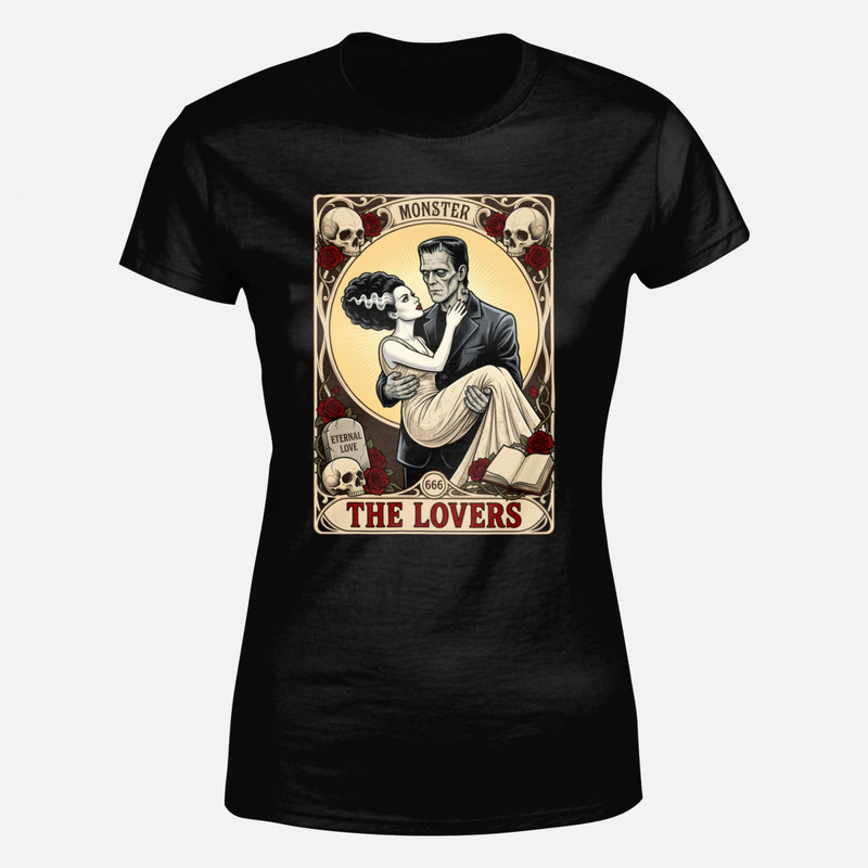 T-shirts: Gothic Tarot The Lovers Monster Couple