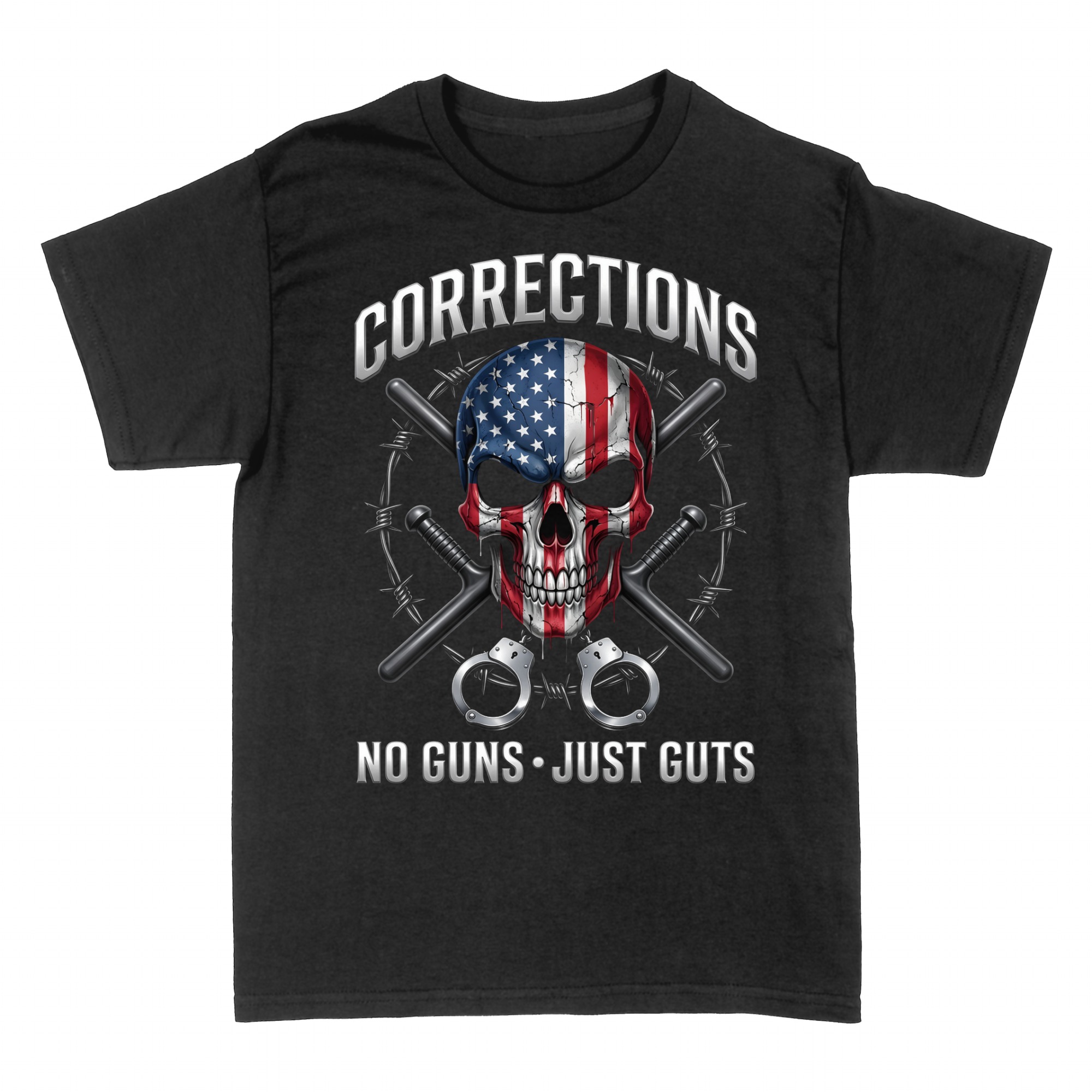 T-shirts: Corrections Officer No Guns Just Guts