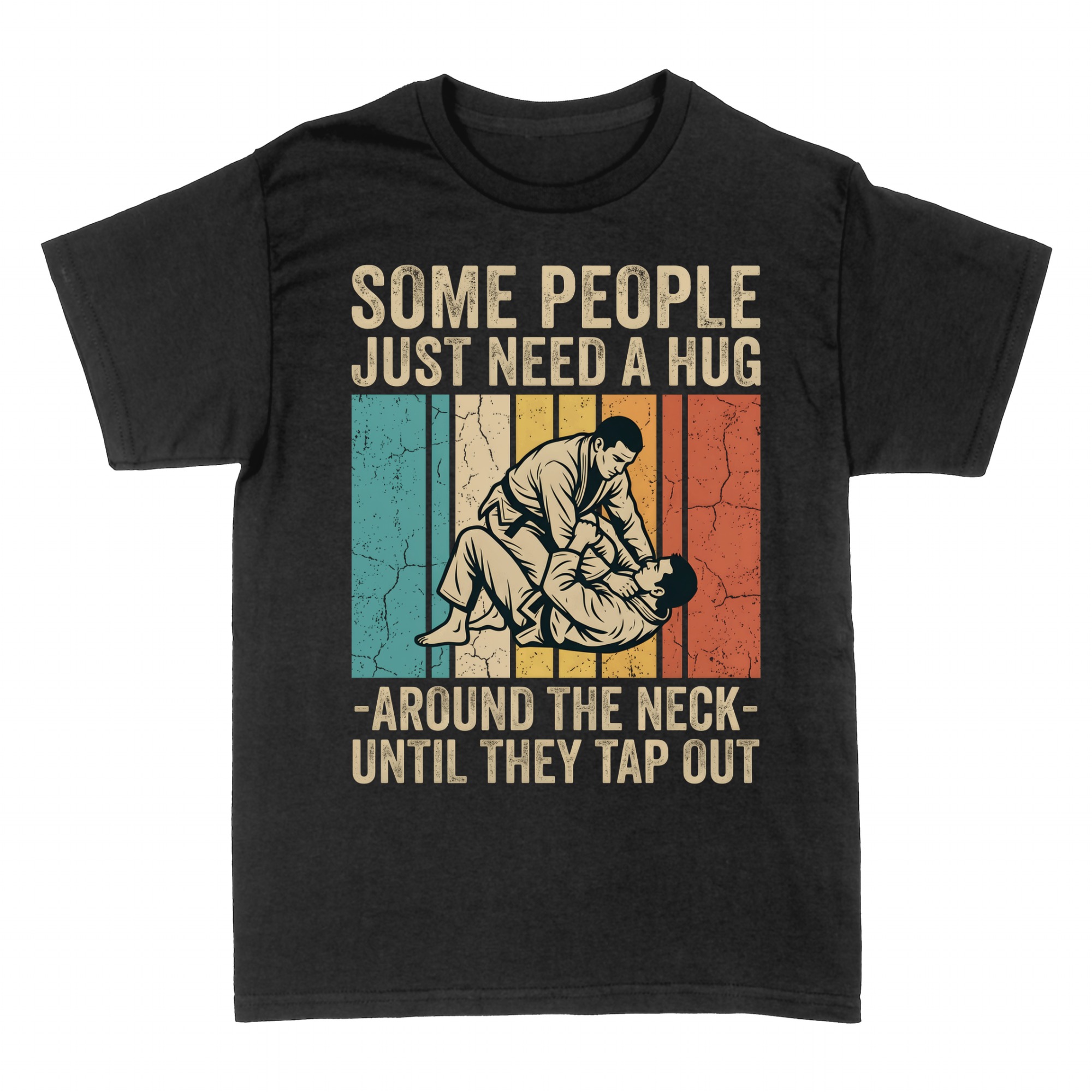T-shirts: Funny Jiu Jitsu Hug BJJ Retro Grappling Art