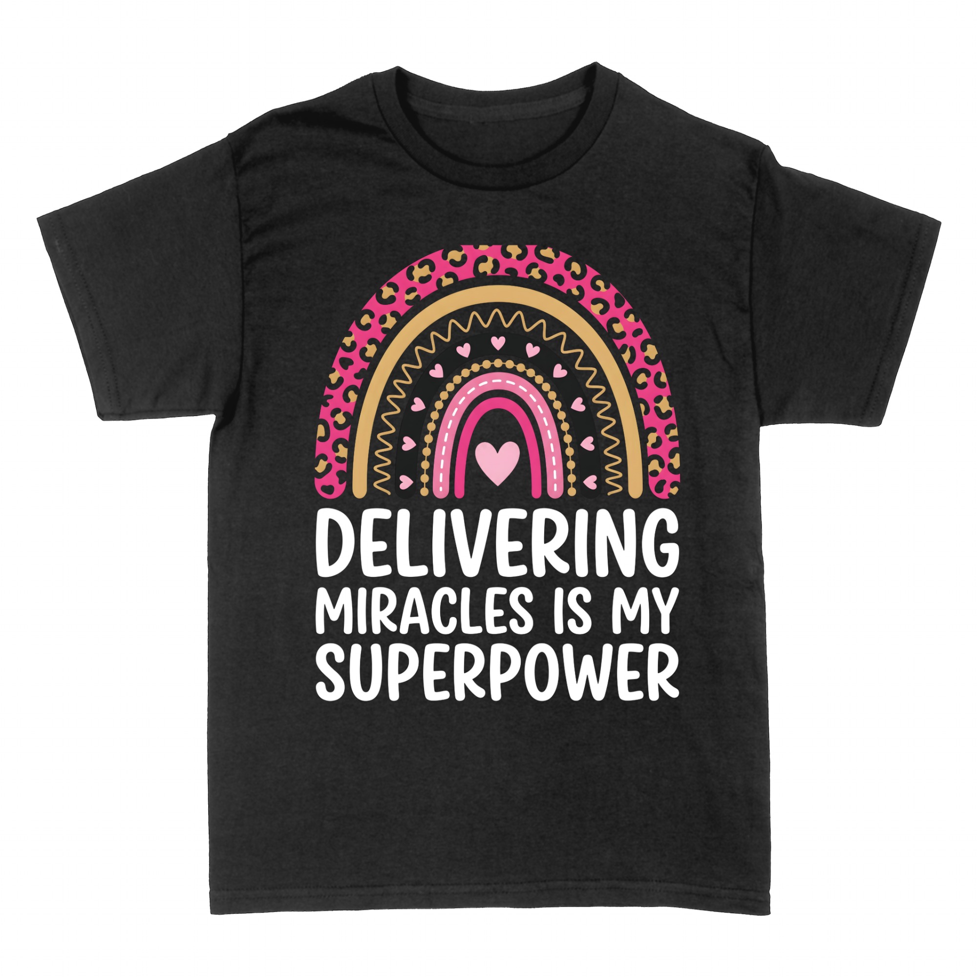 T-shirts: Midwife Life Boho Rainbow Graphic Art