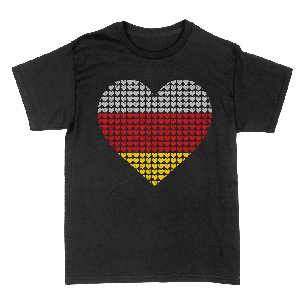 T-shirts: Germany flag heart