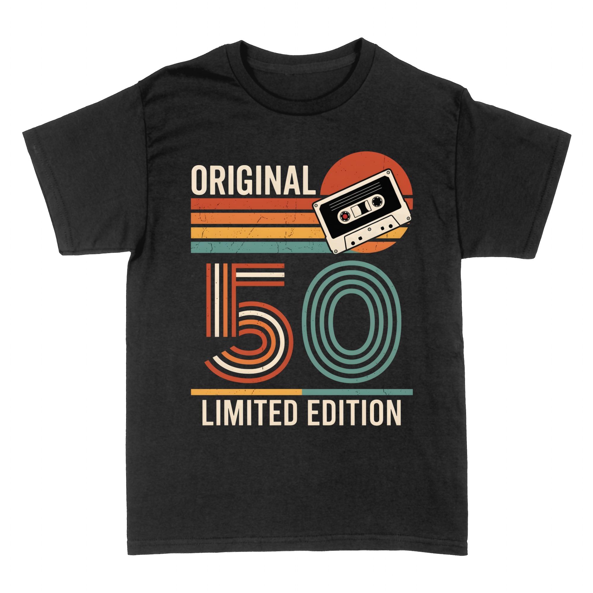 T-shirts: 50th birthday retro cassette