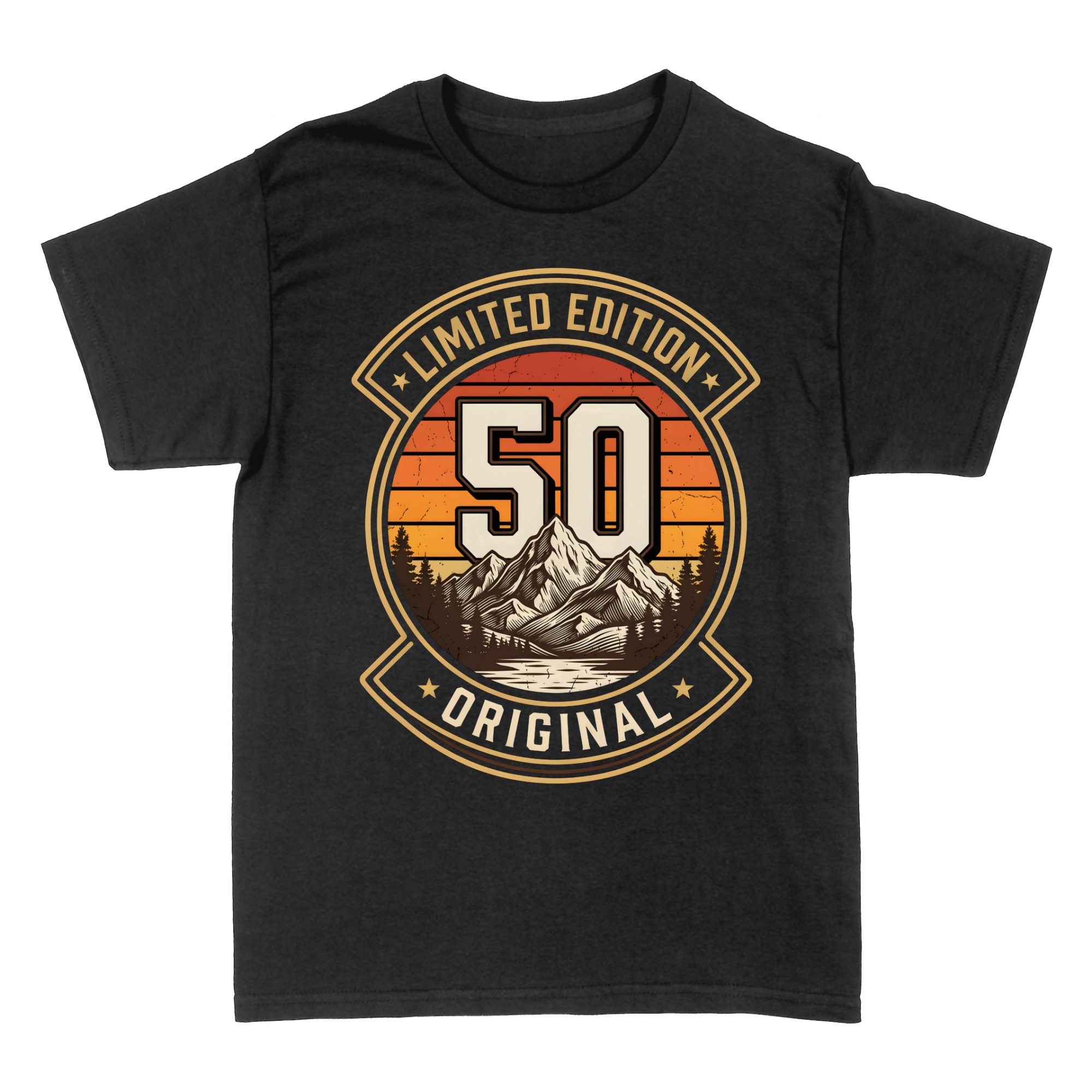 T-shirts: 50th birthday limited edition mountain emblem