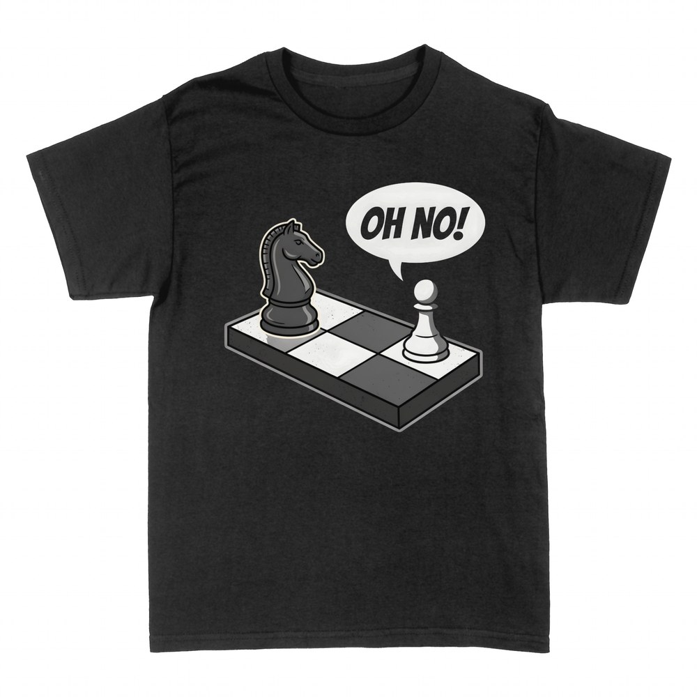 T-shirts: Scared pawn OH NO chess