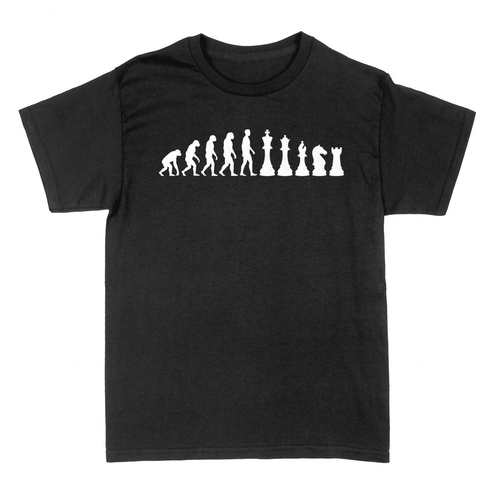 T-shirts: Chess Evolution of Man Silhouette