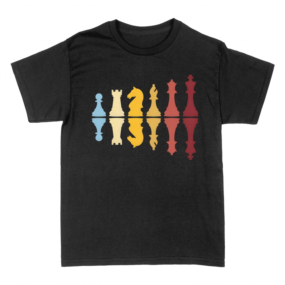 T-shirts: Retro chess pieces