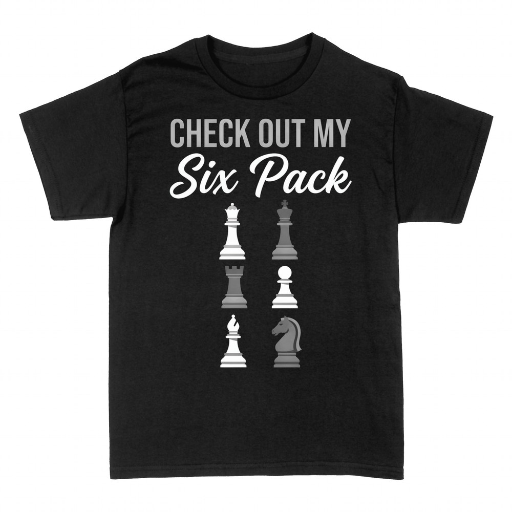 T-shirts: Check Out My Six Pack chess pun