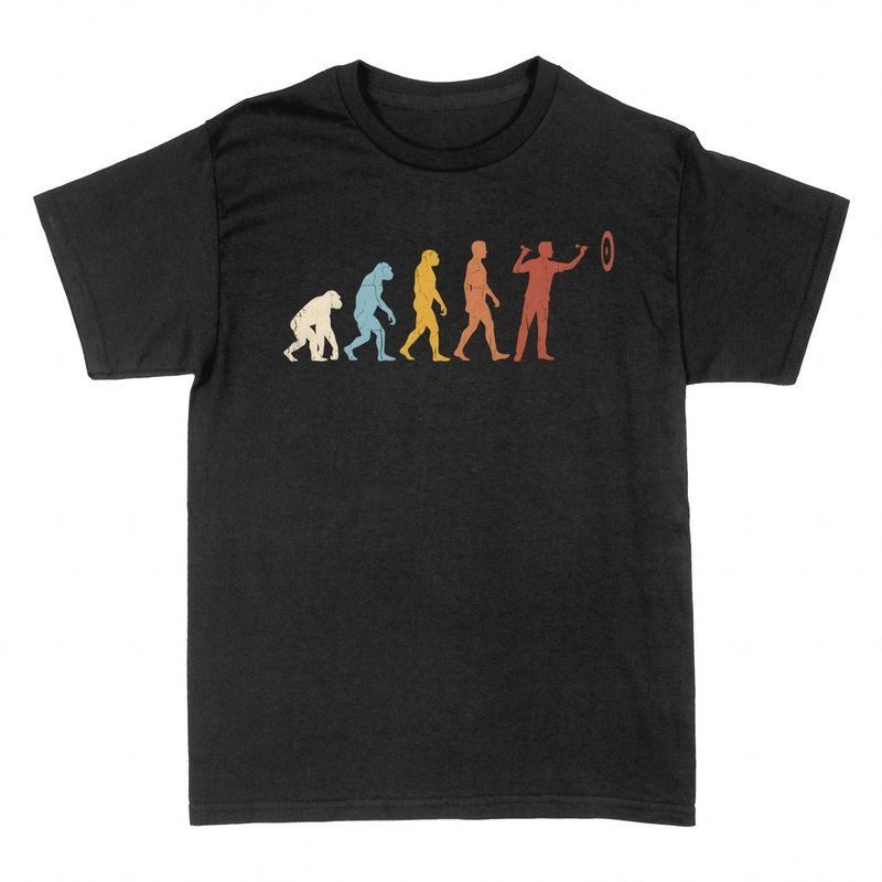 T-shirts: Darts player evolution
