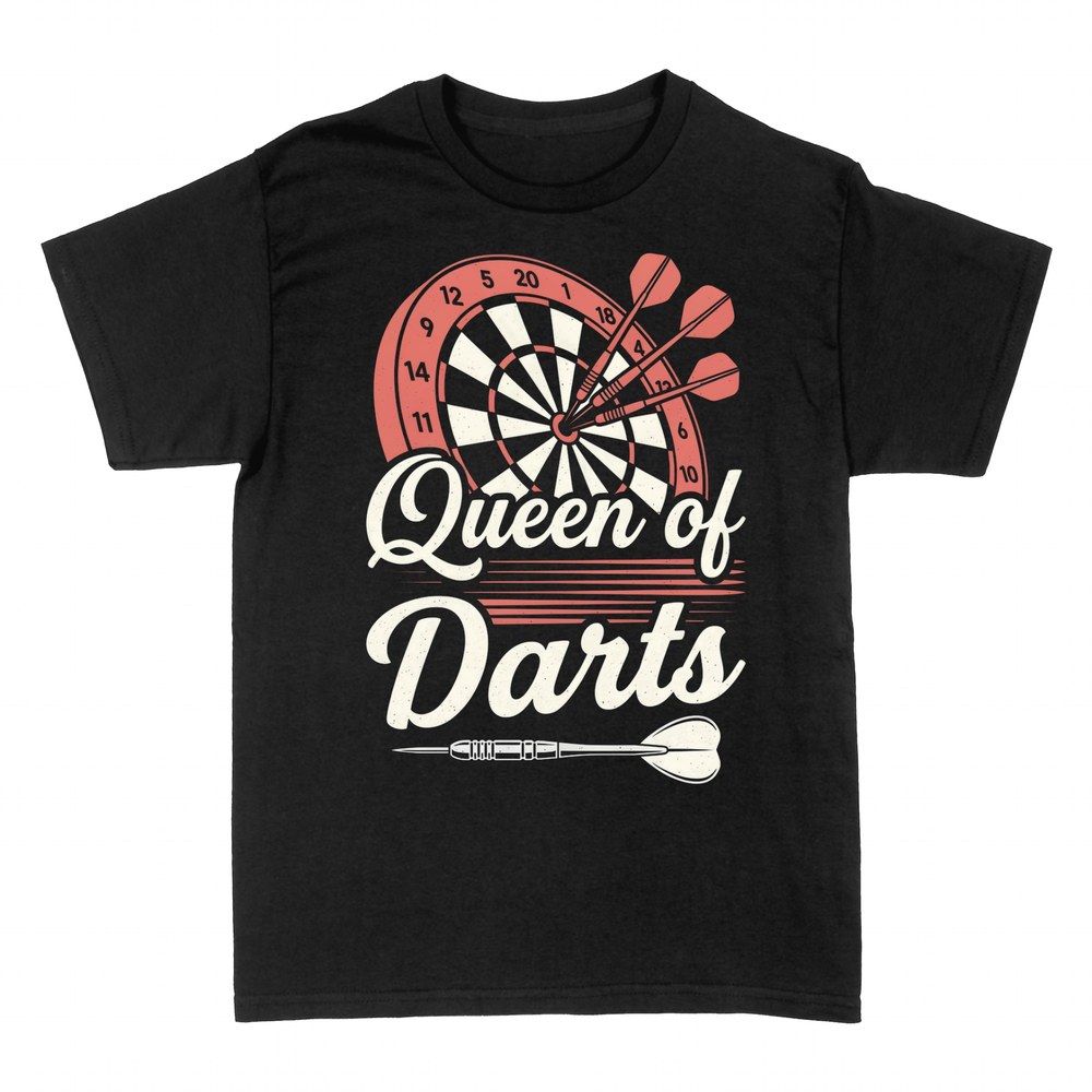 T-shirts: Queen of Darts dartboard