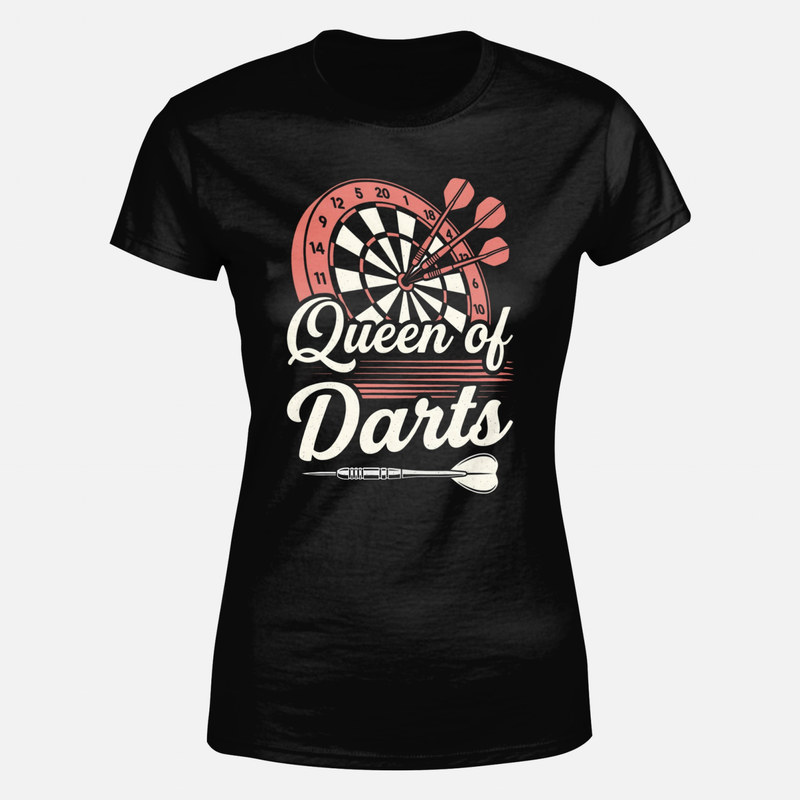 T-shirts: Queen of Darts dartboard