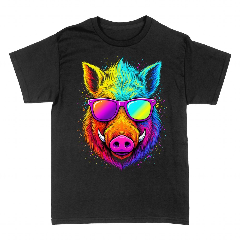 T-shirts: Pop Art Boar with Sunglasses