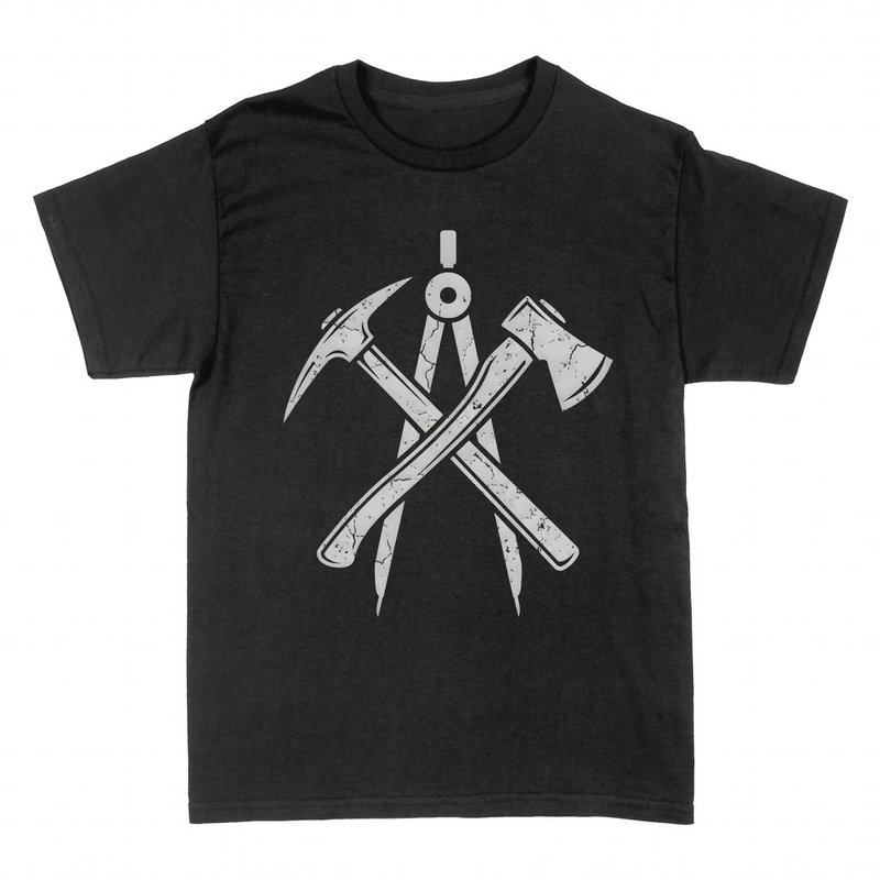 T-shirts: Roofer tools emblem